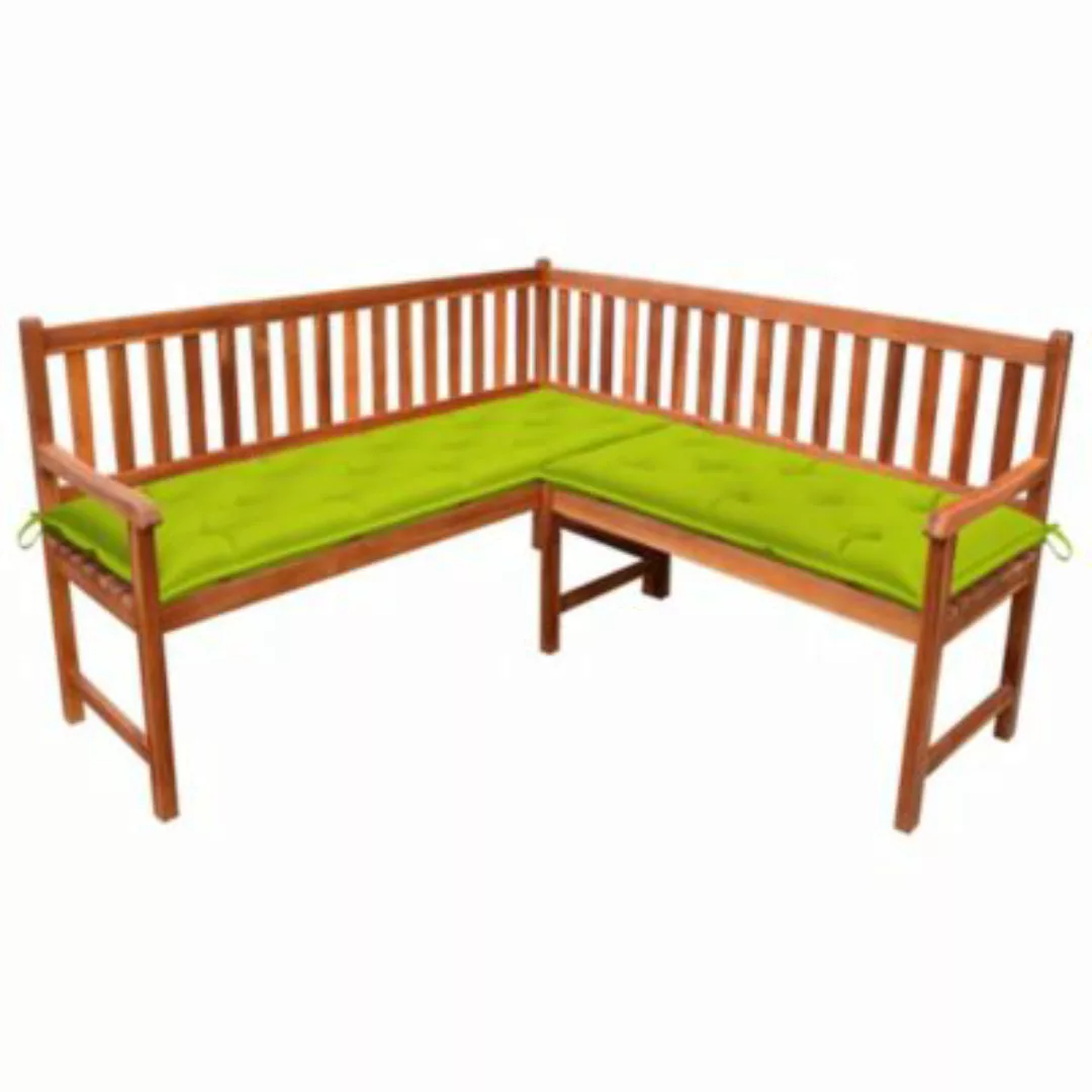 vidaXL Garten-Eckbank mit Auflagen 150 cm Massivholz Akazie Eckbank anthraz günstig online kaufen