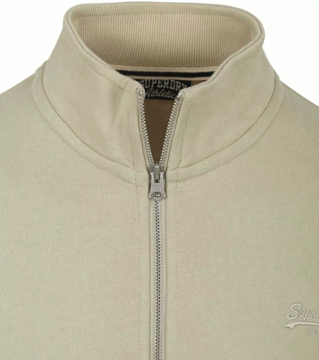 Superdry Strickjacke Zip Track Beige - Größe XXL günstig online kaufen