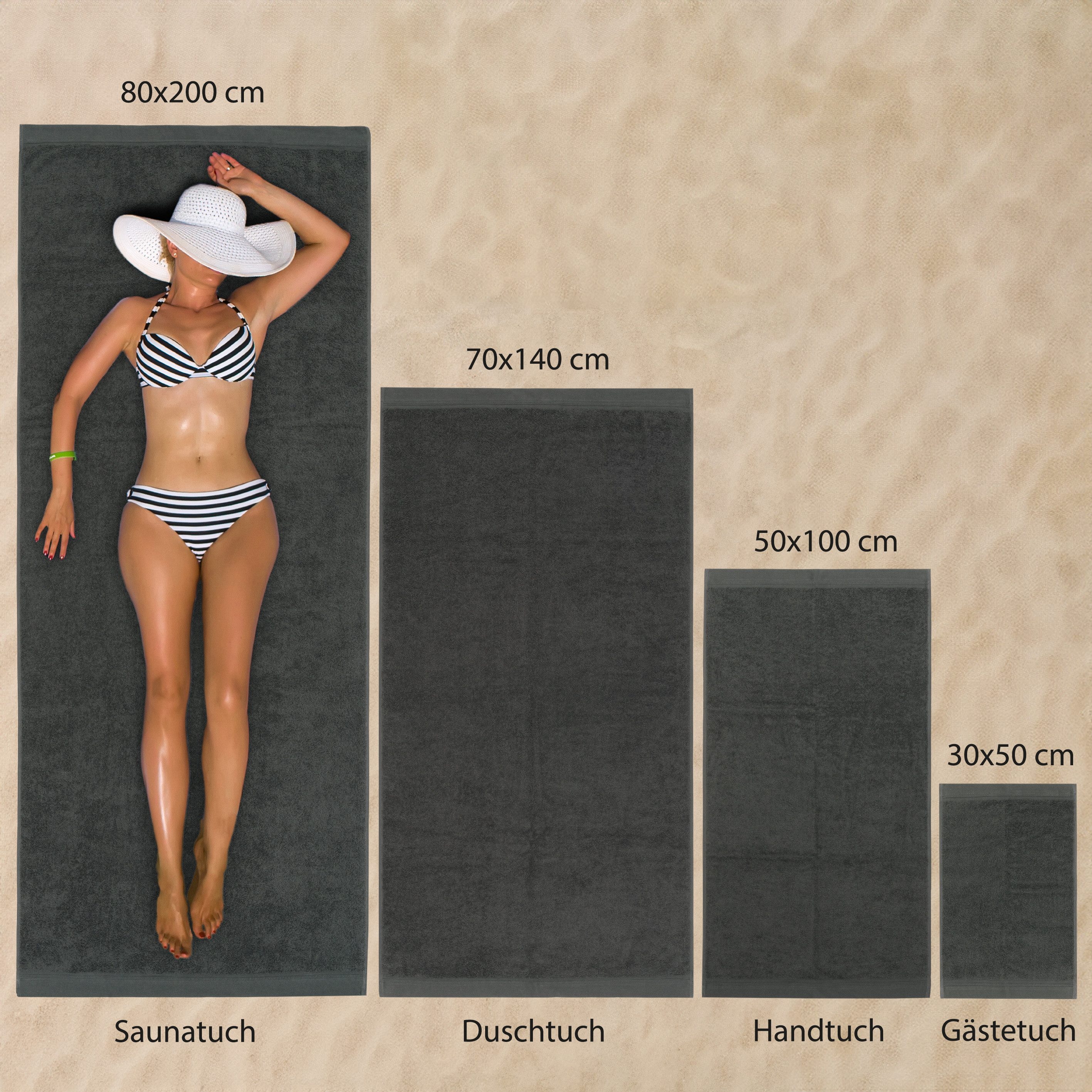 Hausfelder Saunatuch Premium Saunatücher 4er Set günstig online kaufen