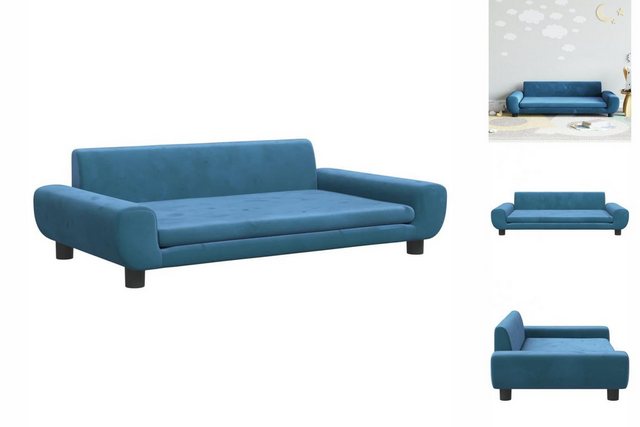 vidaXL Kindersofa Kindersofa Blau 100x54x33 cm Samt Kindercouch Kindermöbel günstig online kaufen