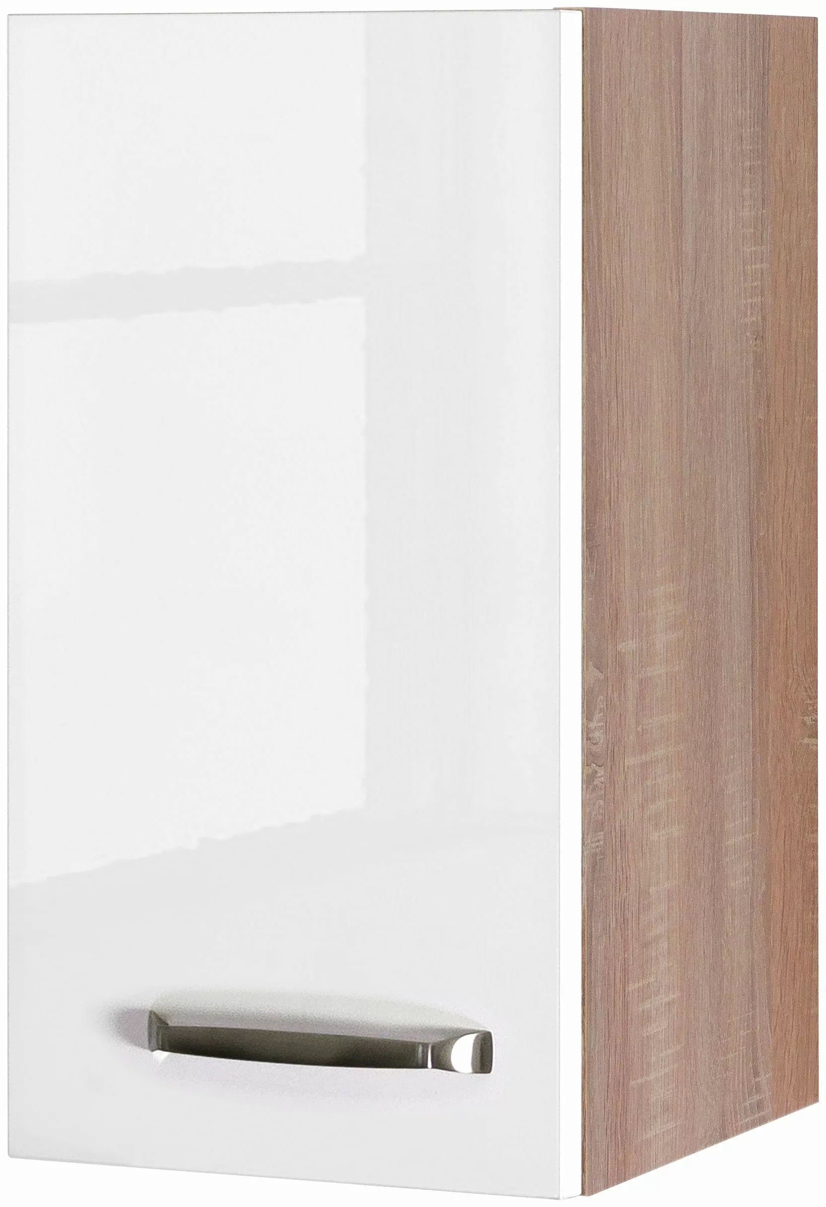 Flex-Well Exclusiv Oberschrank Valero 30 cm x 55 cm Hochglanz Weiß-Sonoma E günstig online kaufen