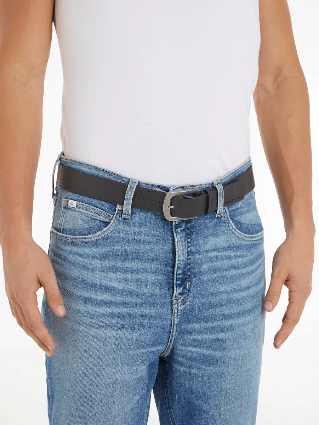 Calvin Klein Jeans Ledergürtel "CLASSIC PIN BUCKLE LTHR BELT35MM", mit Logo günstig online kaufen