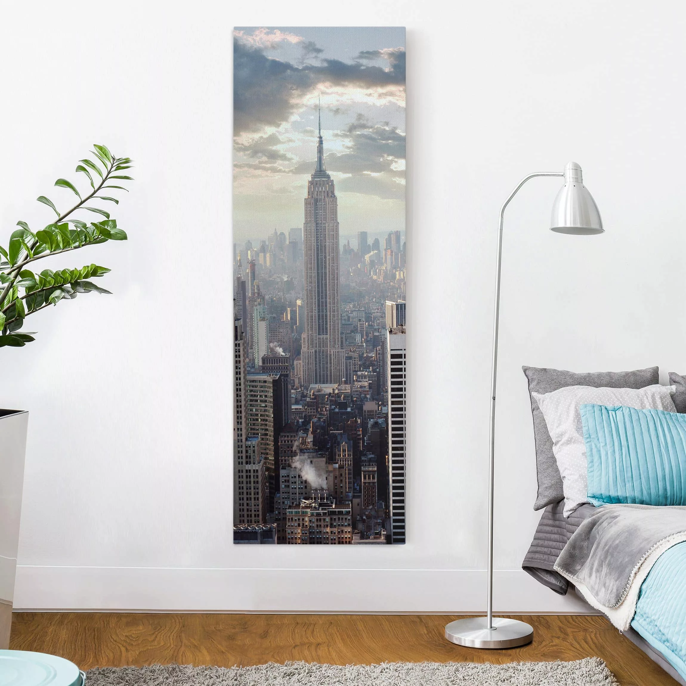 Leinwandbild New York - Hochformat Sonnenaufgang in New York günstig online kaufen