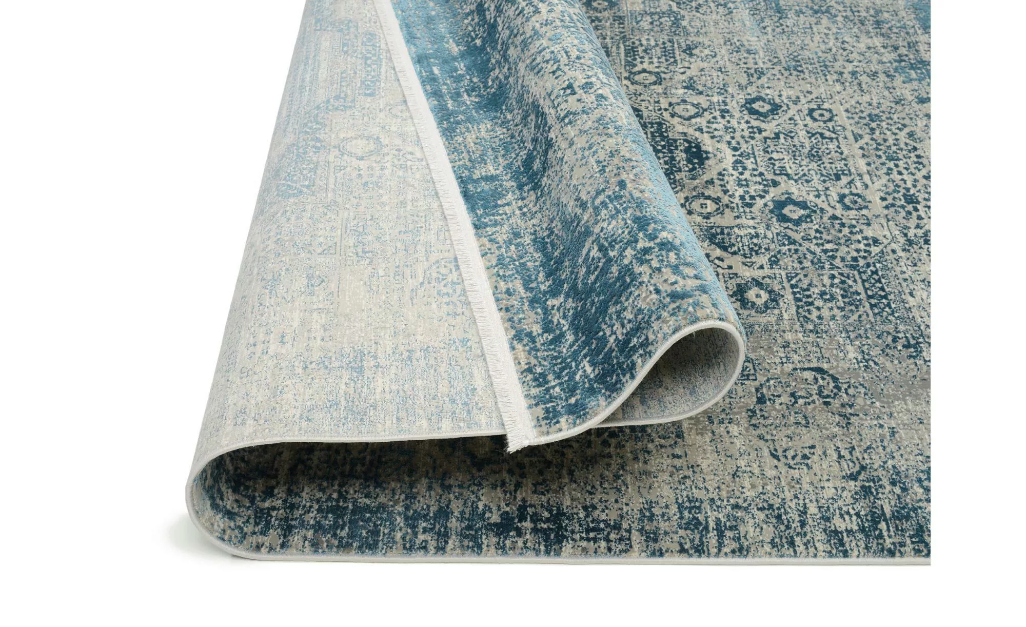 Teppich ¦ blau ¦ Synthetische Fasern ¦ Maße (cm): B: 240 H: 0,8 Teppiche > günstig online kaufen