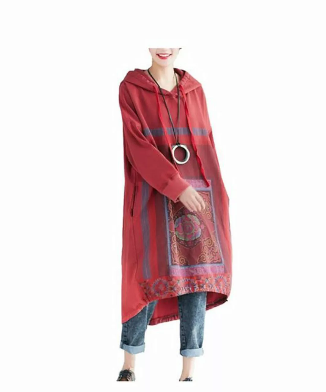 KIKI Sweatkleid Damen Hoodie Kleid Pullover Oversize Kapuzenpullover Lange günstig online kaufen