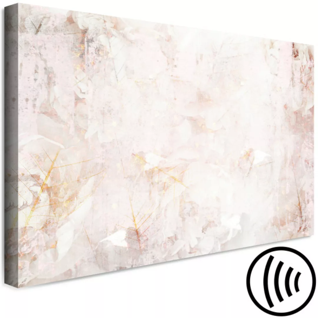 Wandbild Cremiger Nebel - Abstraktion mit verschwommenem Rosa und Weiß XXL günstig online kaufen