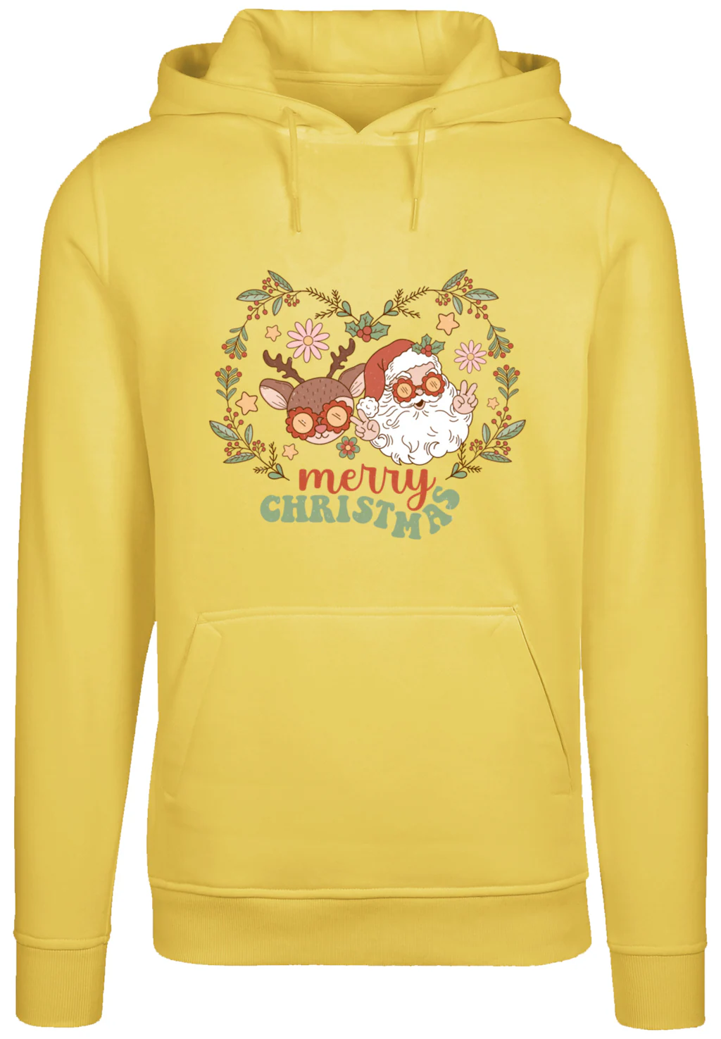 F4NT4STIC Kapuzenpullover "Christmas Hippie Santa And Reindeer", Premium Qu günstig online kaufen