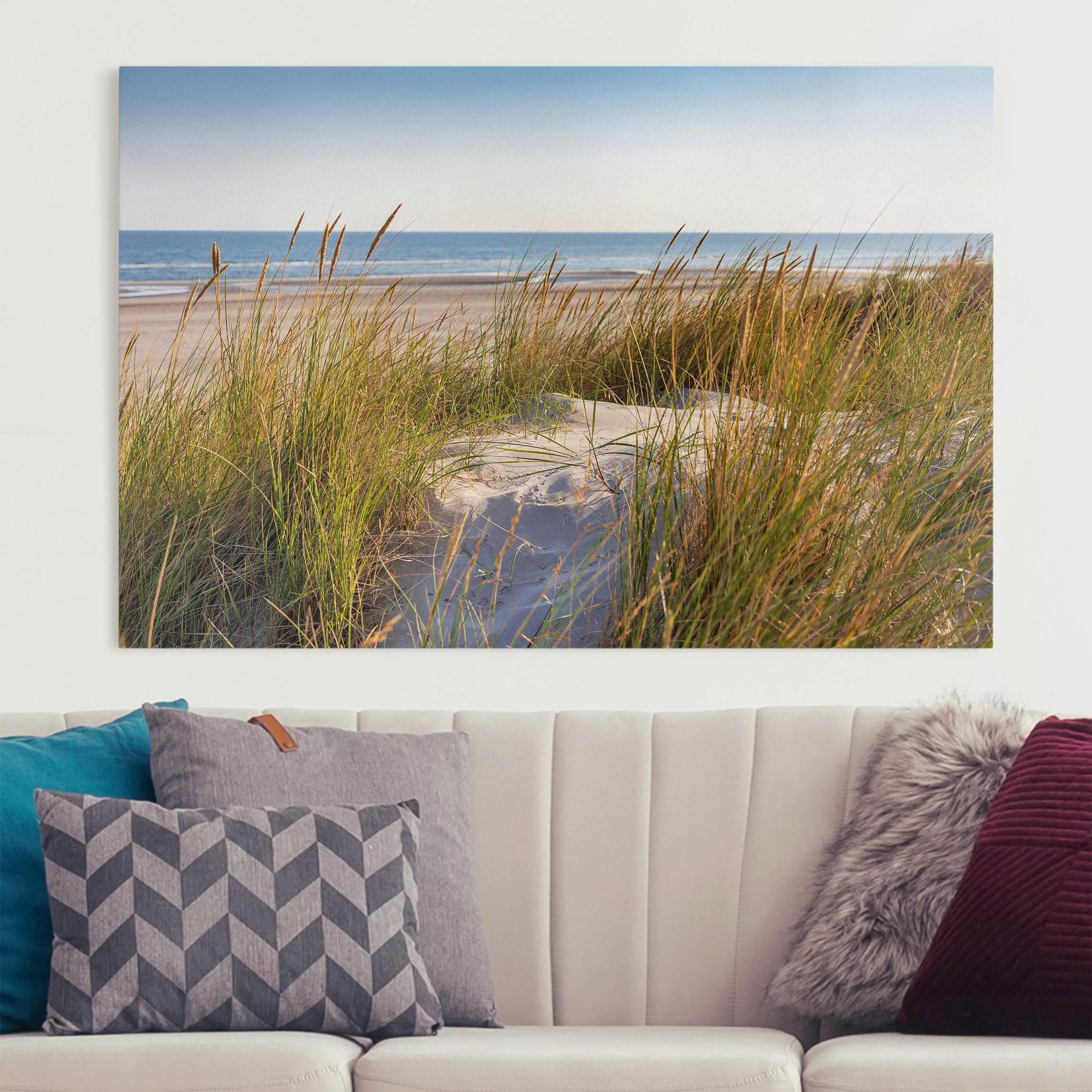 Leinwandbild Stranddüne am Meer günstig online kaufen