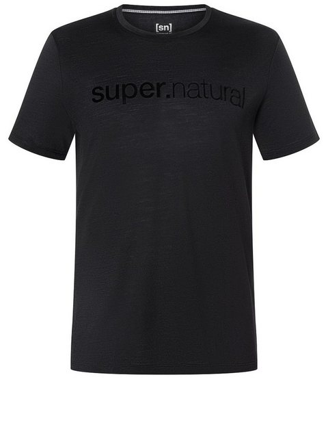 SUPER.NATURAL Print-Shirt Merino T-Shirt M 3D SIGNATURE TEE lässiger Merino günstig online kaufen