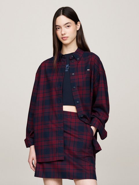 Tommy Jeans Curve Hemdbluse TJW RLX TARTAN CHECK SHIRT EXT in Großen Größen günstig online kaufen