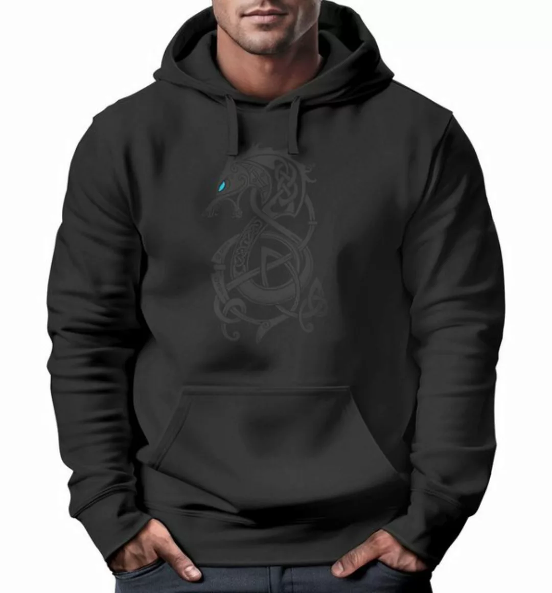 Neverless Hoodie Hoodie Herren Wolf Fenrir Fabelwesen Wikinger nordische My günstig online kaufen