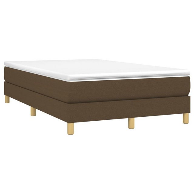 vidaXL Bett Boxspringbett mit Matratze Dunkelbraun 120x200 cm Stoff günstig online kaufen