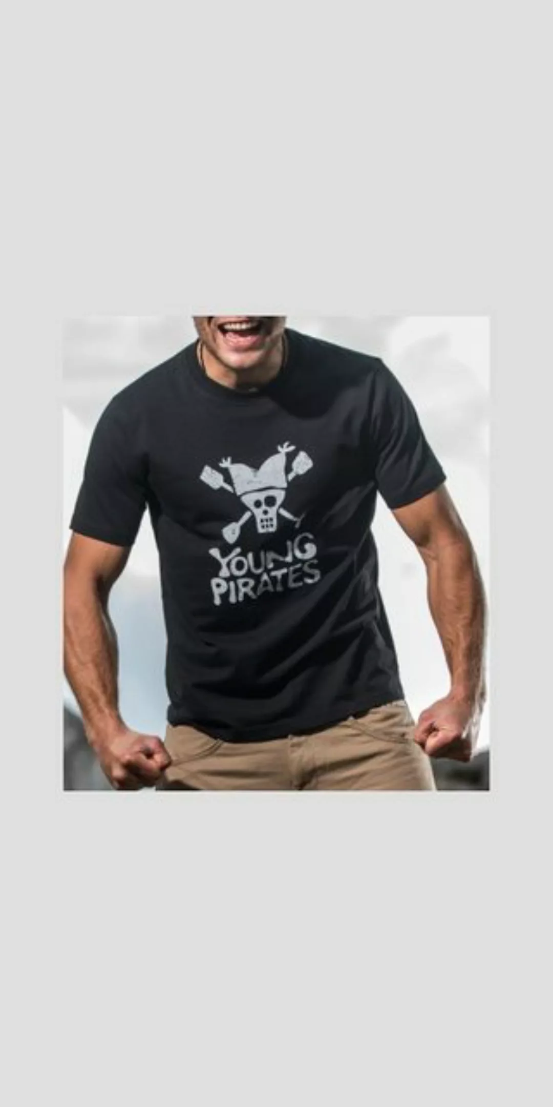 Young Pirates Print-Shirt Young Pirates Herren Vintage Skull T-Shirt günstig online kaufen