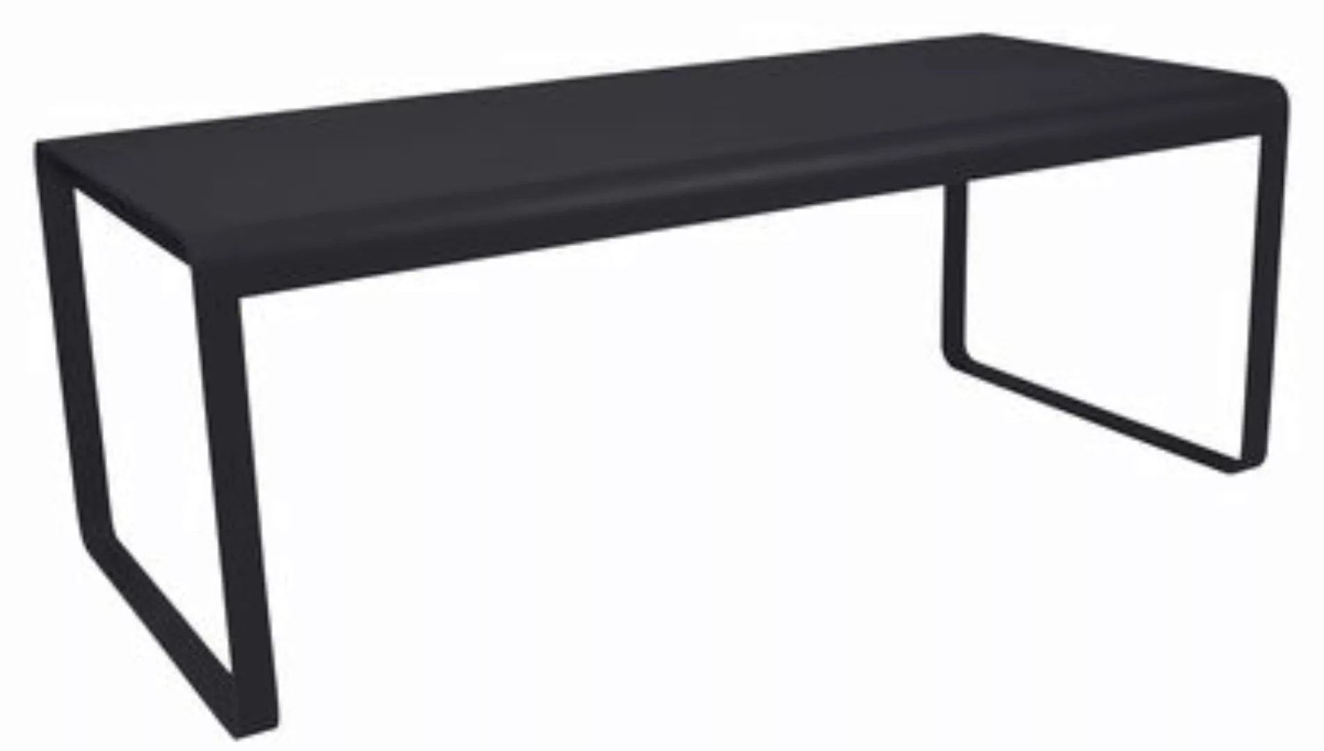 rechteckiger Tisch Bellevie metall grau / L 196 cm - für 8 bis 10 Personen günstig online kaufen