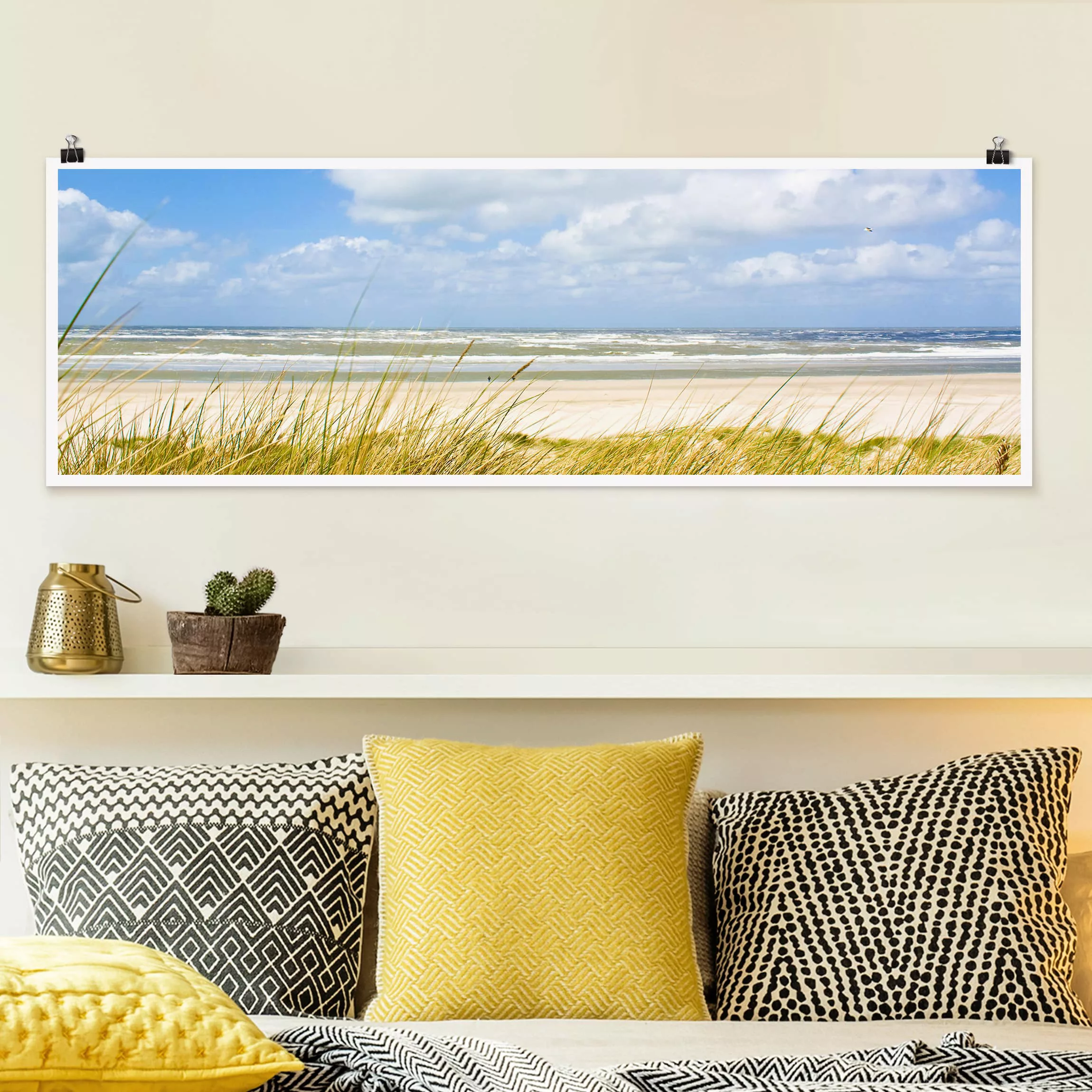 Panorama Poster Strand An der Nordseeküste günstig online kaufen
