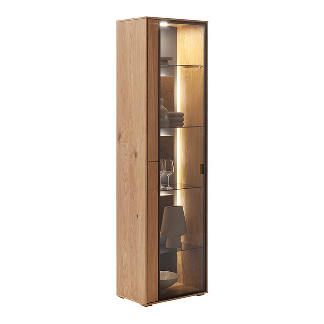 Lomadox Vitrine AVETRANA-05 Vitrinenschrank, in Wildeiche geölt inkl. LED-B günstig online kaufen