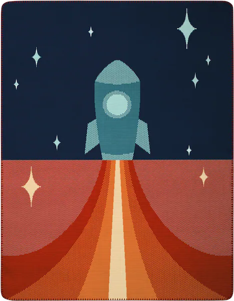 Biederlack Babydecke »Babydecke Little Rocket,«, 75 x 100, mit Zierstich günstig online kaufen