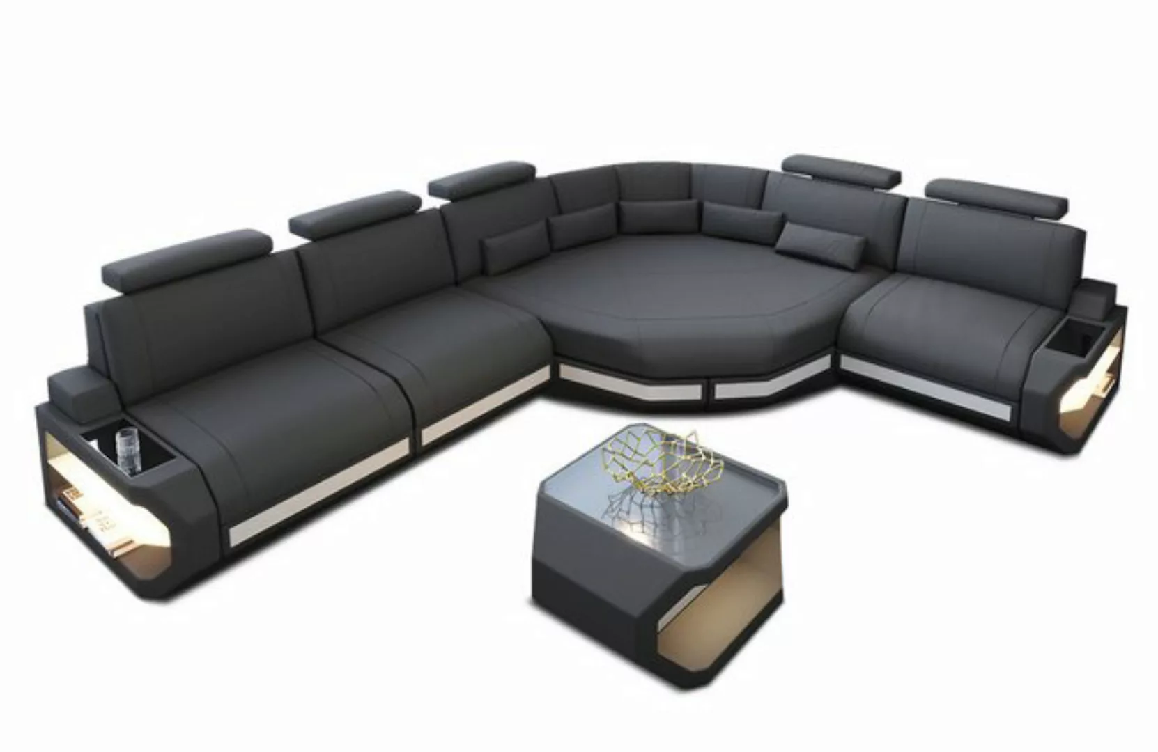 Sofa Dreams Ecksofa Asti M, L Form Stoffsofa, mit LED, mit USB-Anschluss, D günstig online kaufen