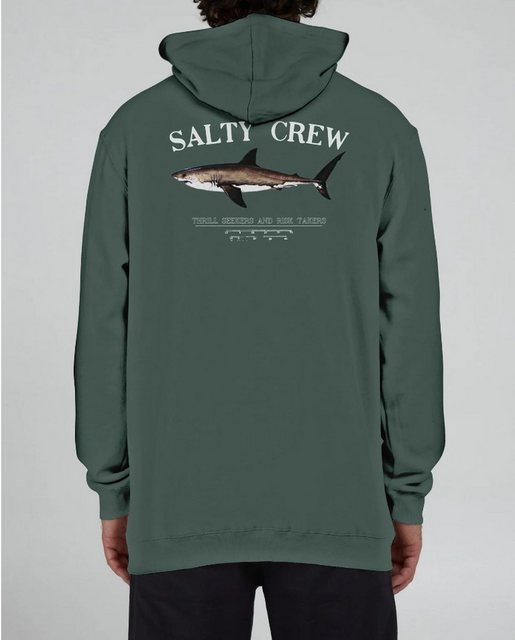 Salty Crew Hoodie Saltey Crew Bruce Vintage Zip Fleece Grün günstig online kaufen