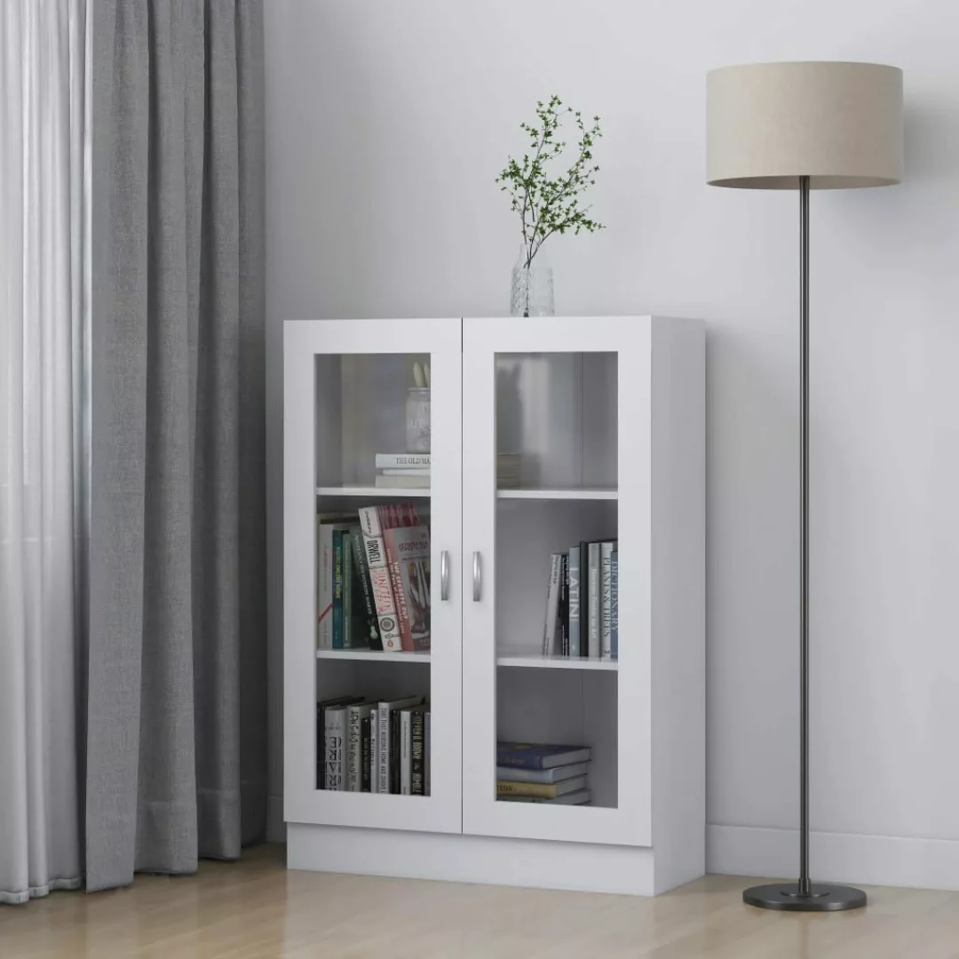 DOTMALL Vitrine Vitrinenschrank Weiß 82,5x30,5x115 cm günstig online kaufen