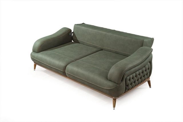 JVmoebel Sofa Sofa 3 Sitzer Grau Luxus Textil Wohnzimmer Design Italienisch günstig online kaufen