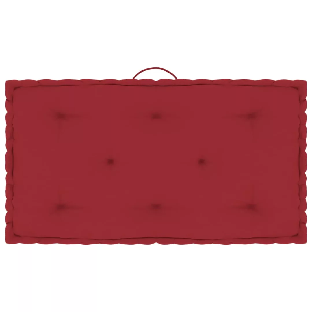 Paletten-bodenkissen Burgunderrot 73x40x7 Cm Baumwolle günstig online kaufen