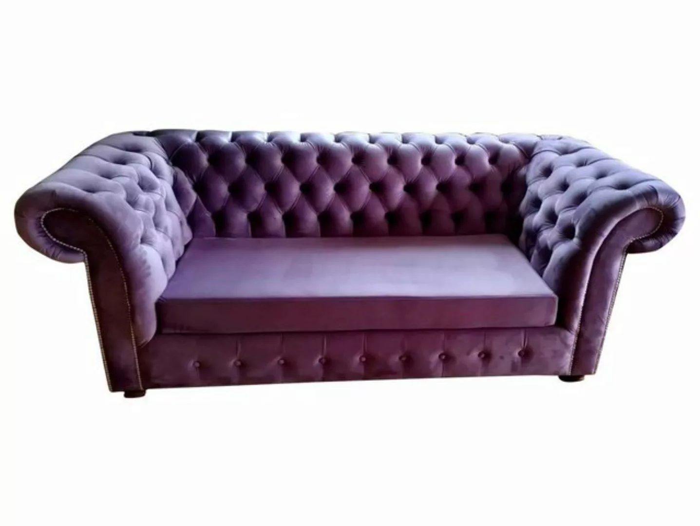 JVmoebel Sofa, Chesterfield Sofa Dreisitzer Sofas Couch Polster Textil Lila günstig online kaufen