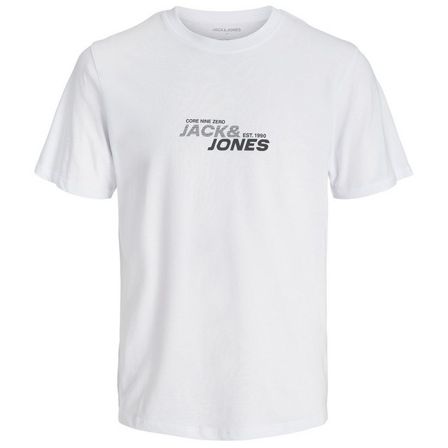 Jack & Jones Rundhalsshirt Jack&Jones XXL T-Shirt Logoprint JCOTARMAC weiß günstig online kaufen