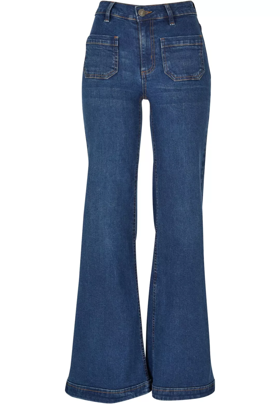 URBAN CLASSICS Jeggings "Damen Ladies Vintage Flared Denim Pants", (1 tlg.) günstig online kaufen