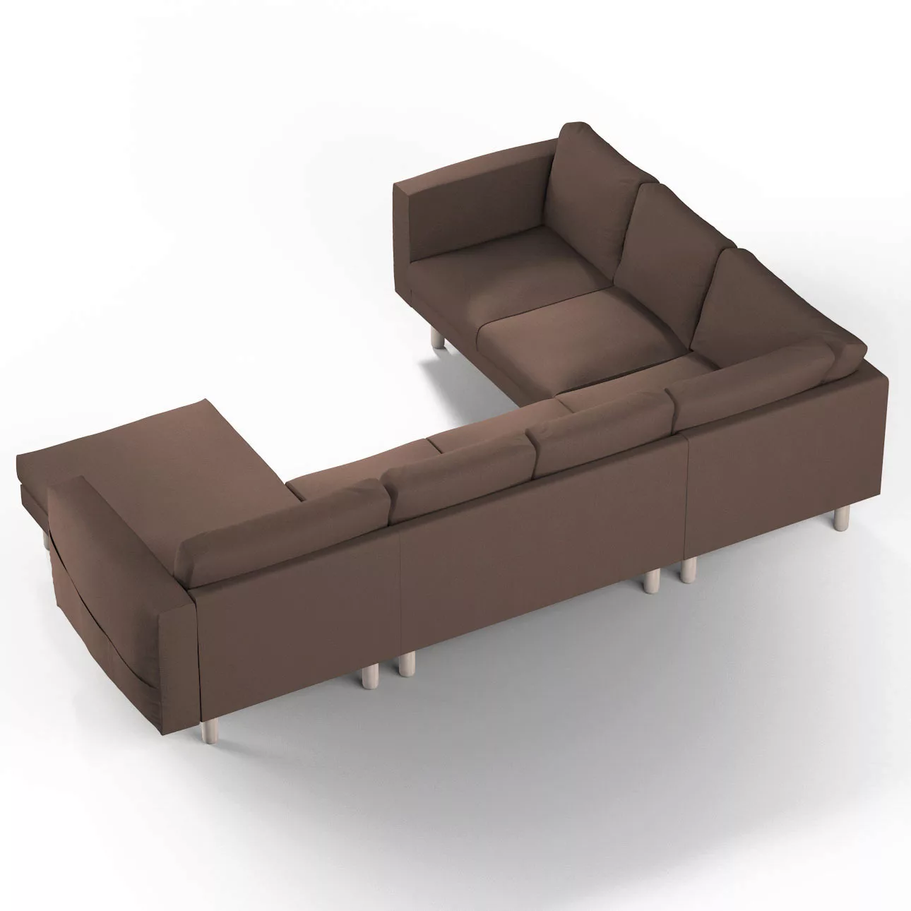 Bezug für Norsborg 5-Sitzer Ecksofa mit Recamiere, braun, Norsborg Bezug fü günstig online kaufen