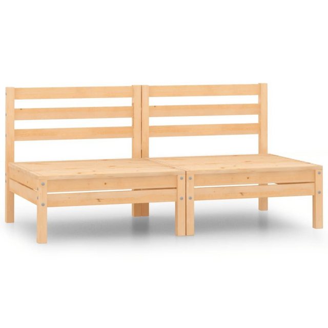 furnicato Sofa-Mittelelement Garten-Mittelsofas 2 Stk. Massivholz Kiefer (1 günstig online kaufen