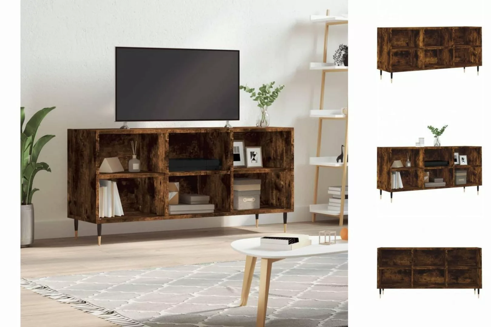 vidaXL TV-Schrank TV-Schrank Räuchereiche 103,5x30x50 cm Holzwerkstoff günstig online kaufen