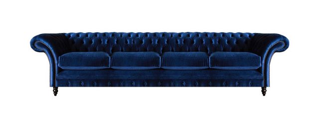 Xlmoebel Sofa Hochwertiges Chesterfield-Sofa mit luxuriösem Design in Blau günstig online kaufen