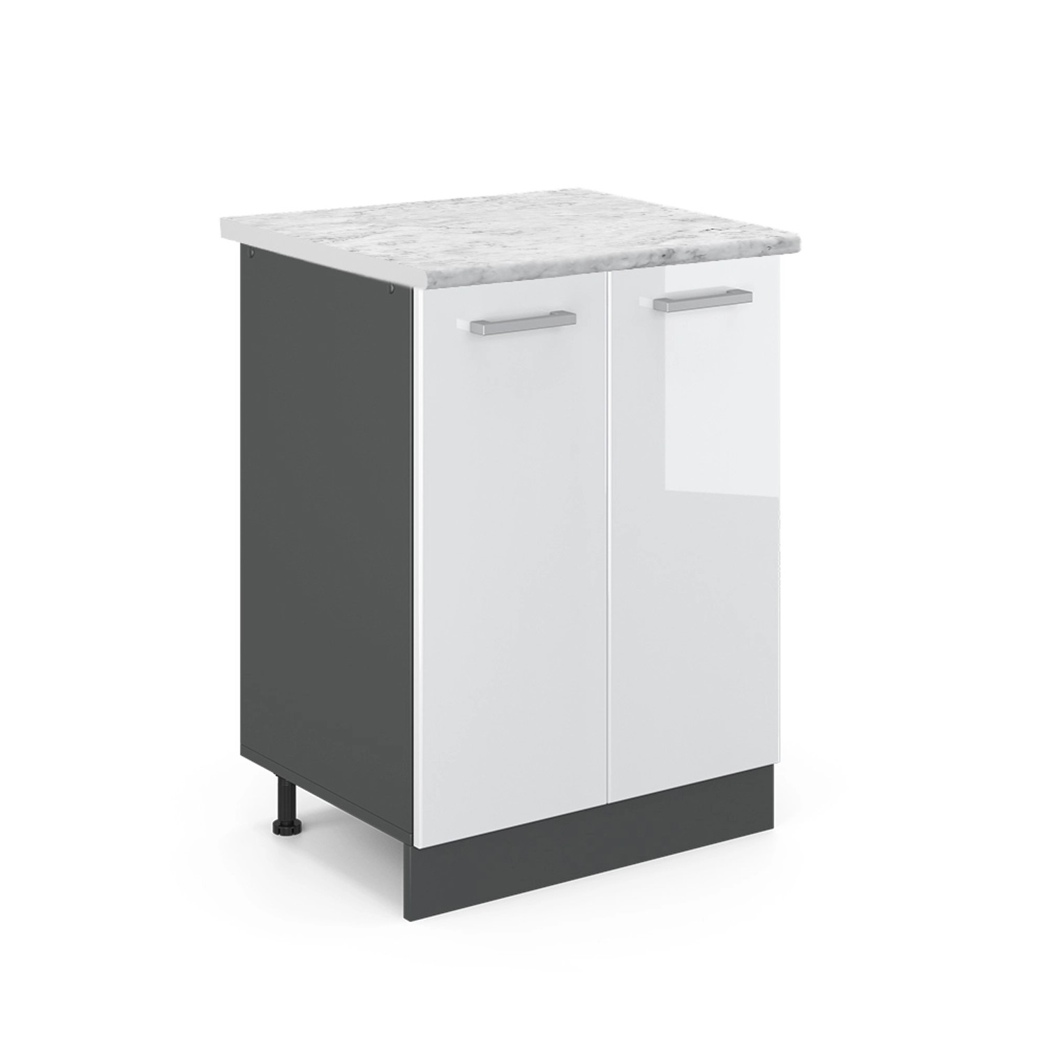 Vicco Unterschrank R-Line, Weiß Hochglanz/Anthrazit, AP günstig online kaufen