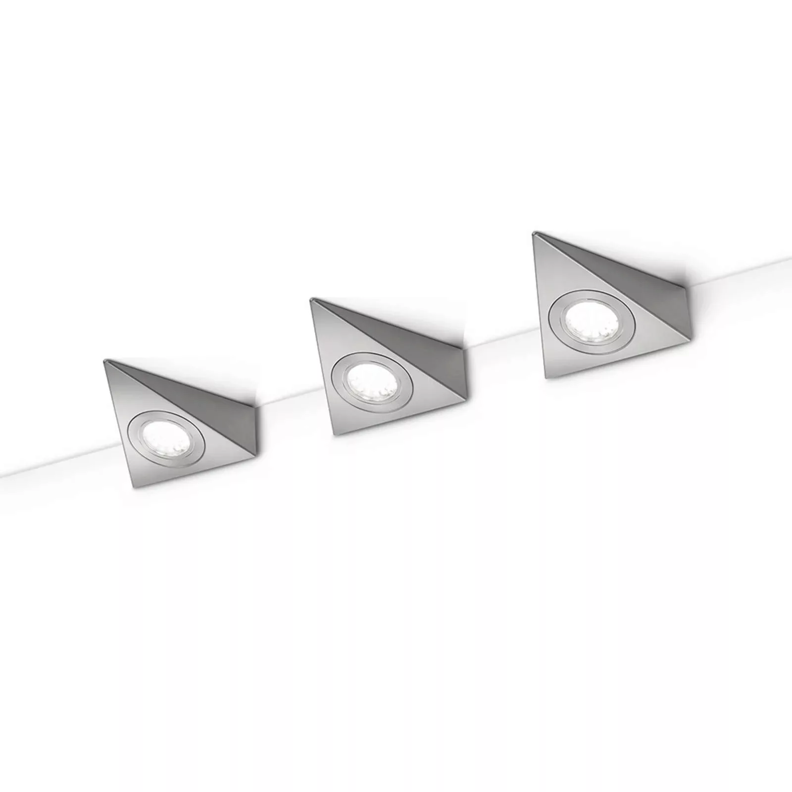 Trio LED-Unterbauleuchten 3er-Set Nickel matt günstig online kaufen