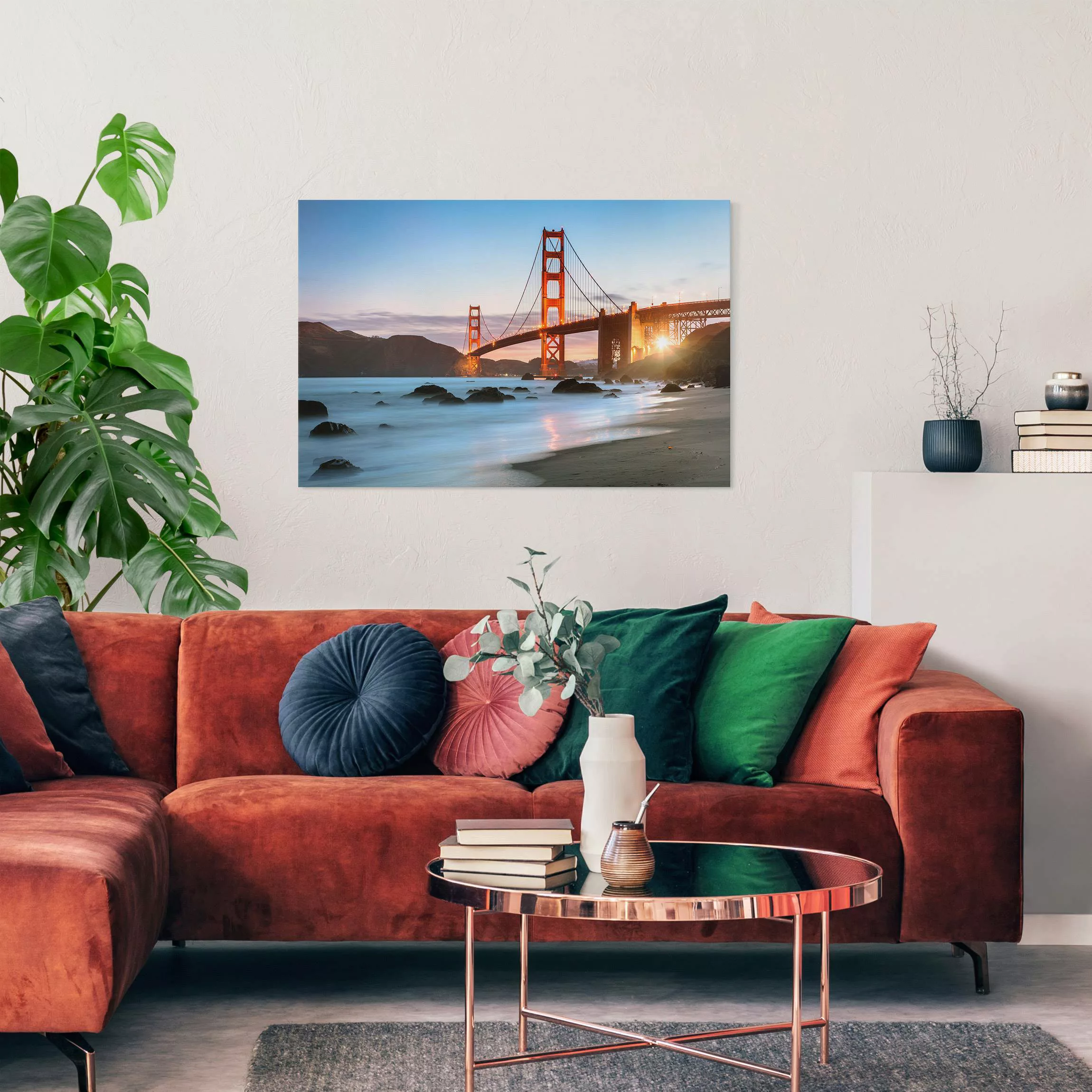 Leinwandbild San Francisco bei Dämmerung günstig online kaufen