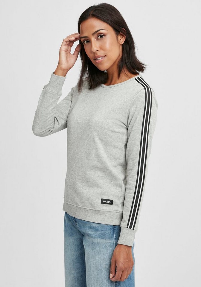 OXMO Sweatshirt OXGabita Sportlicher Sweatpullover mit Galonstreifen günstig online kaufen