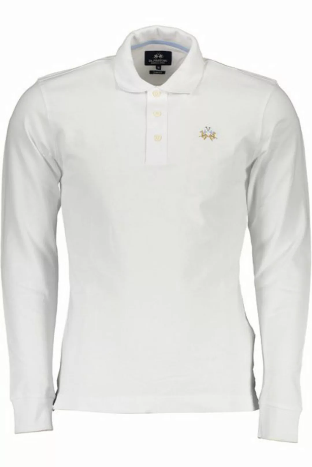 La Martina Poloshirt Elegantes Herren Langarm-Poloshirt in Weiß mit günstig online kaufen