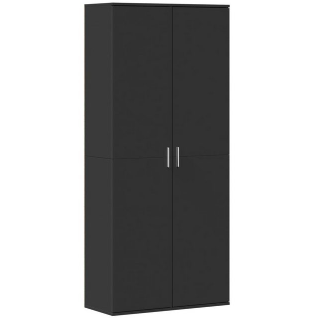 vidaXL Fächerschrank Highboard Schwarz 80x35x180 cm Holzwerkstoff (1-St) günstig online kaufen