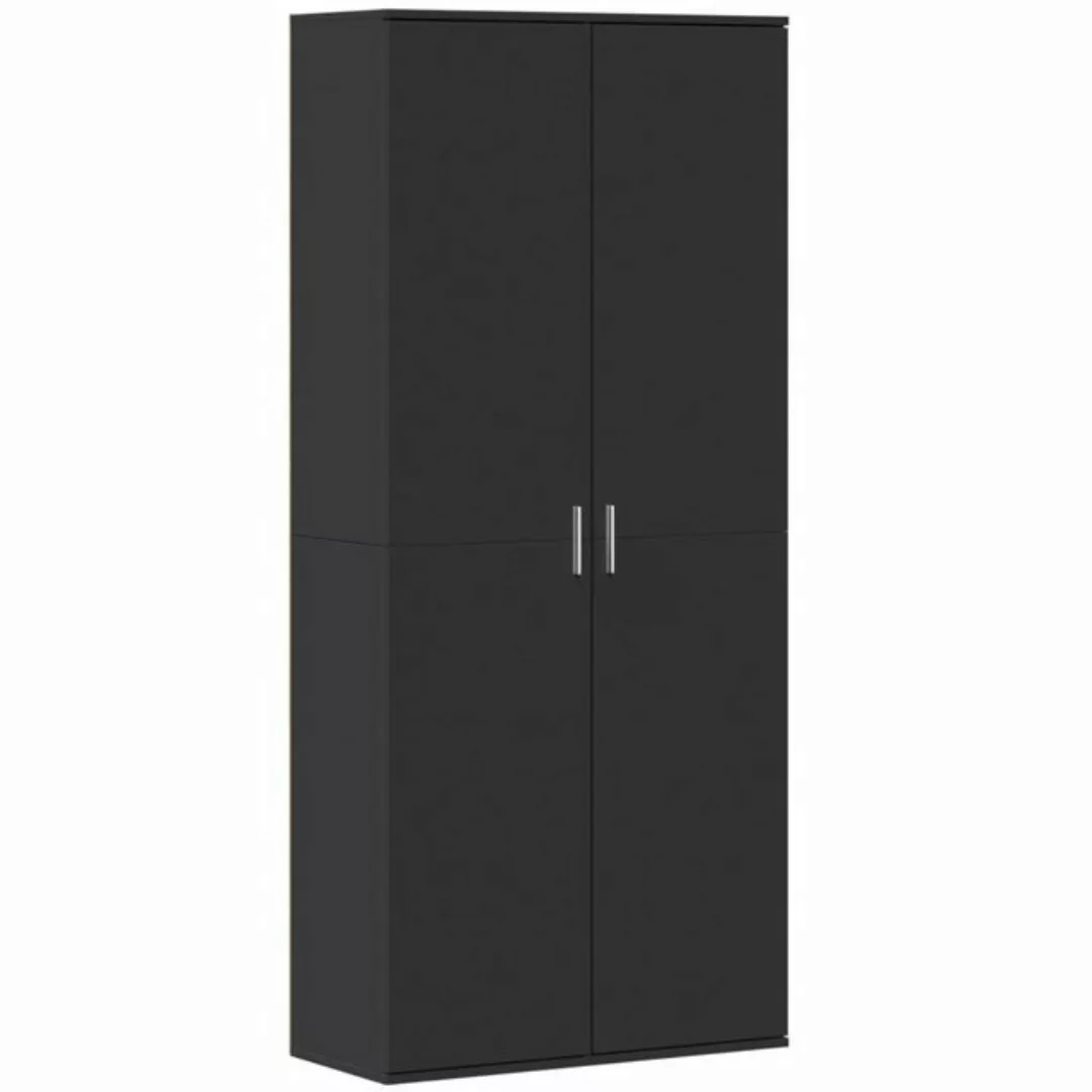 vidaXL Kleiderschrank Kleiderschrank Schwarz 80x35x180 cm Holzwerkstoff günstig online kaufen