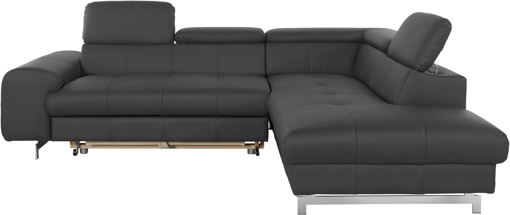 COTTA Ecksofa "Chef L-Form", mit Kopfteilverstellung, edle Metallkufen, wah günstig online kaufen