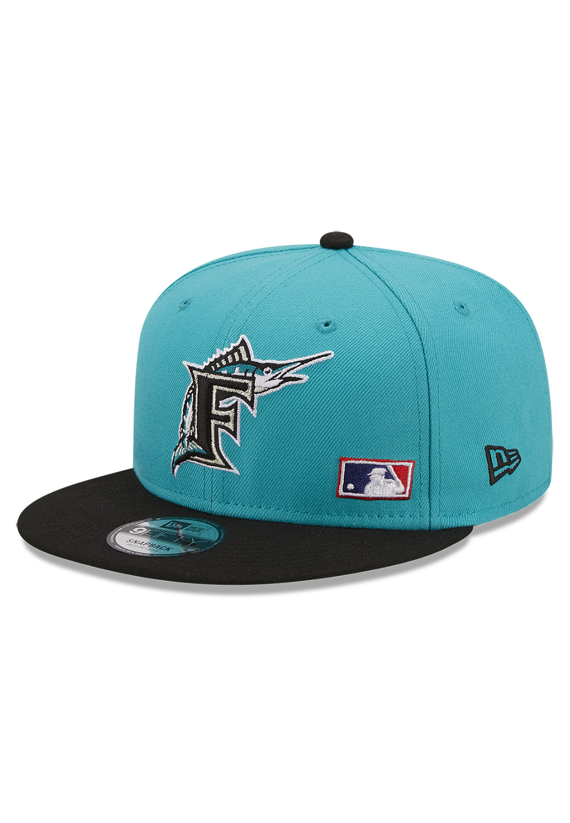 New Era Team Arch 9Fifty Snapback Cap FLORIDA MARLINS Türkis Schwarz günstig online kaufen