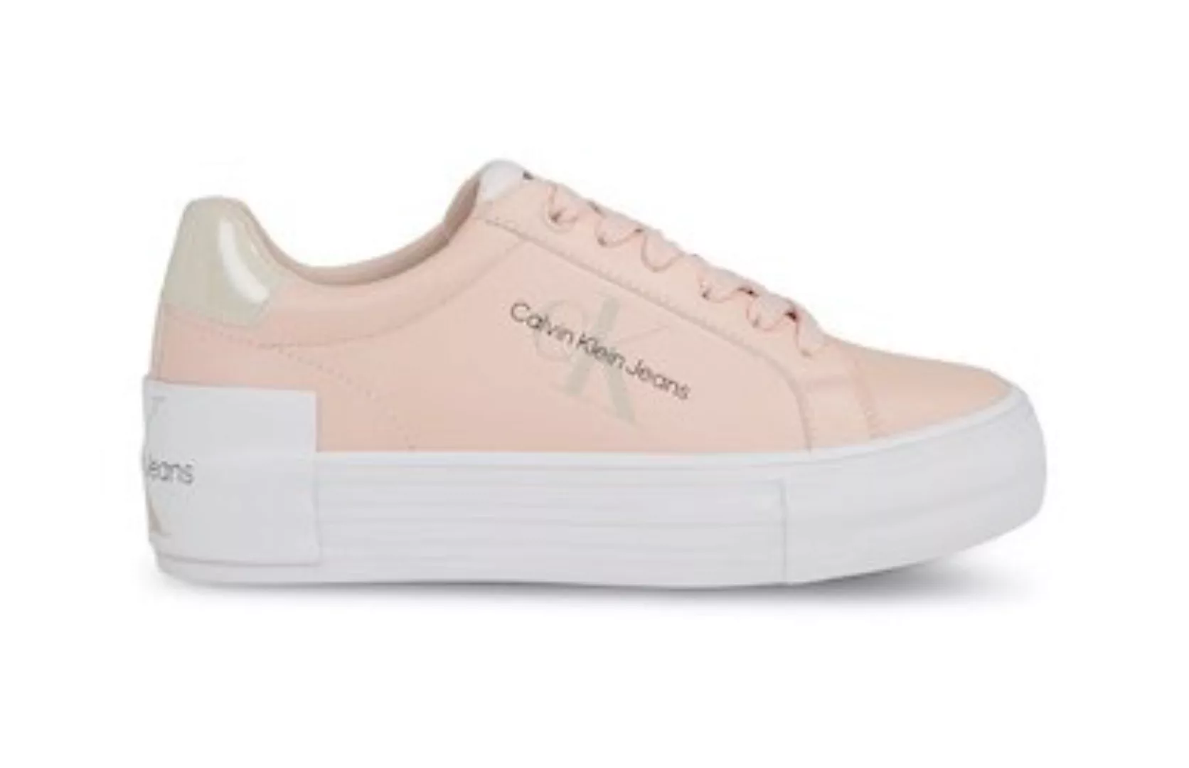 Calvin Klein Jeans Plateausneaker "BOLD VULC FLATF LOW LACE LTH ML" günstig online kaufen