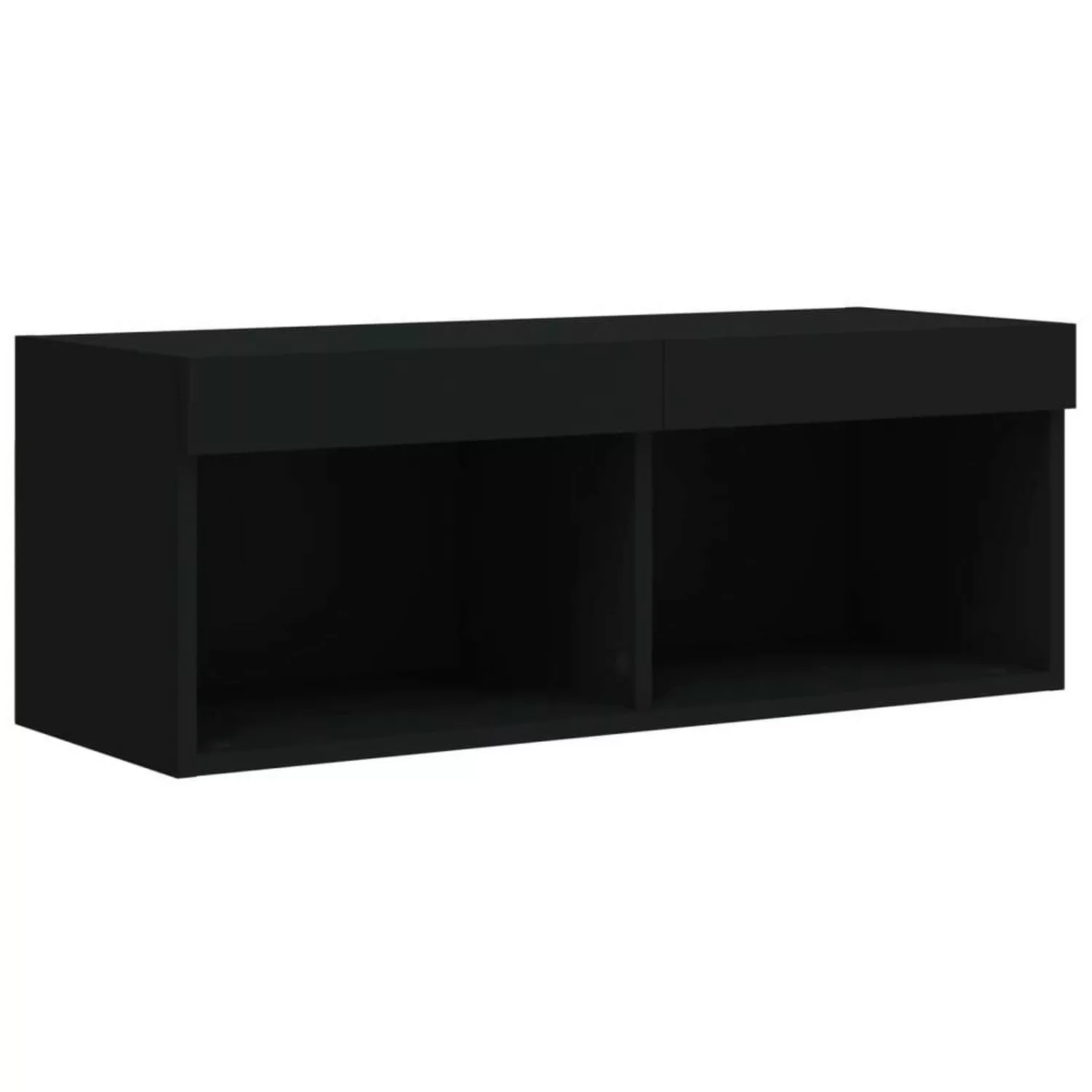 VidaXL TV-Schrank mit LED-Leuchten Schwarz 80x30x30 cm günstig online kaufen