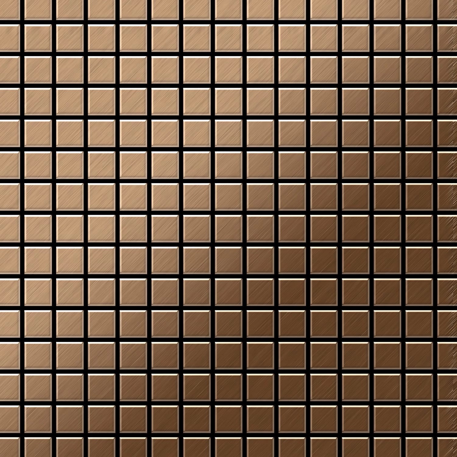 ALLOY Mosaik Fliese Massiv Metall Titan Gebürstet Kupfer 1,6mm Stark Mosaic günstig online kaufen