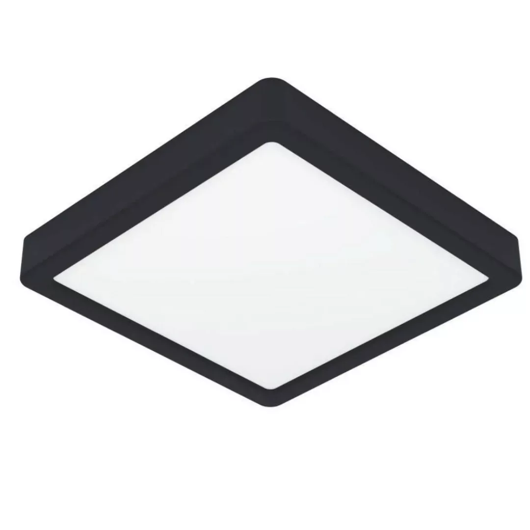 LED Deckenleuchte Fueva in Schwarz und Weiß 17W 2000lm 210mm günstig online kaufen