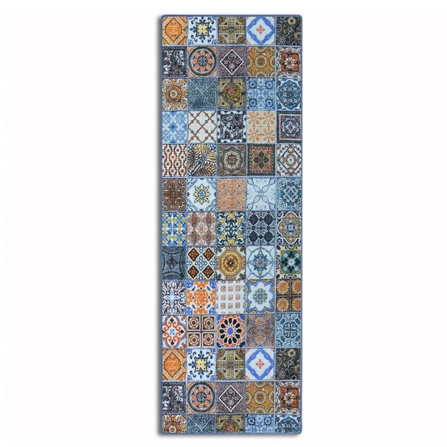 KARAT Teppichläufer Bonita nach Maß Wohnteppich im Patchwork Design 80 x 35 günstig online kaufen