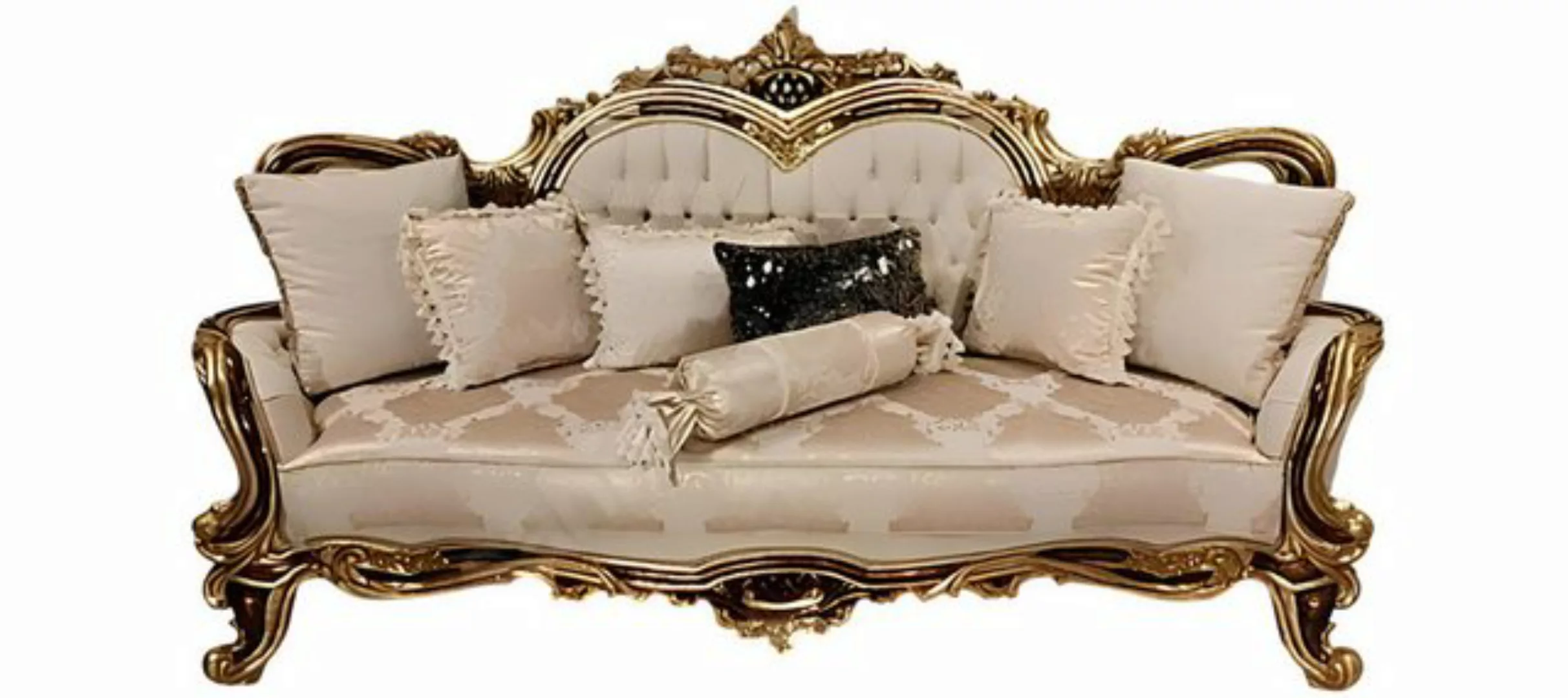 Xlmoebel Sofa Dreisitzer Chesterfield-Sofa mit klassischem Design und golde günstig online kaufen