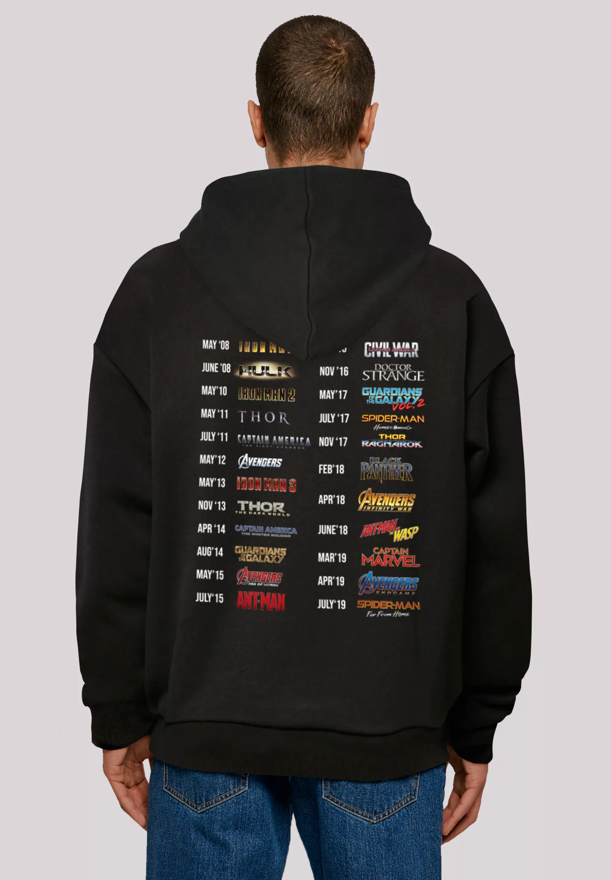 F4NT4STIC Kapuzenpullover "Marvel Studios 10 Years Of Movies", Print günstig online kaufen