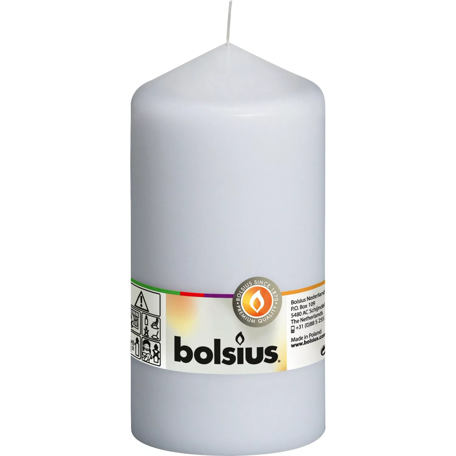 Bolsius Stumpenkerze 15 cm Weiß günstig online kaufen